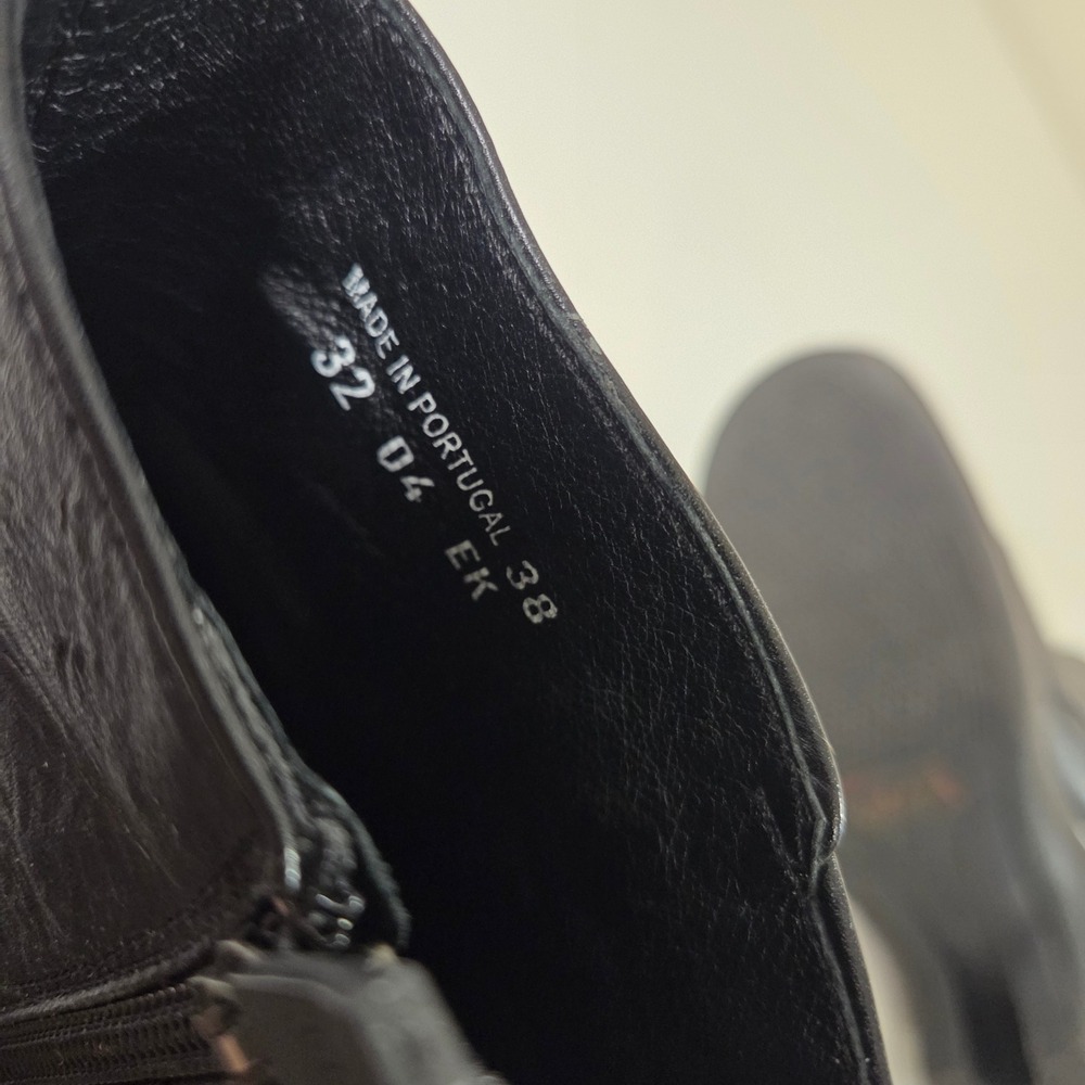 Dansko Black Leather Double Buckle Wedge Ankle Boots EU 38 US 7.5-8 Portugal - Picture 6 of 6